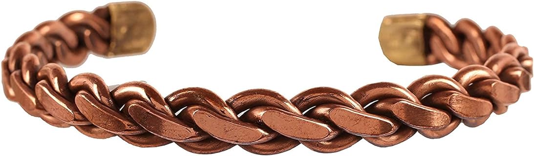 Handmade Pure Copper Bracelet For Unisex Adjustable Bracelets | Cuff And Kada Spiritual Yoga Jewelry For Men and Women | India Pattern