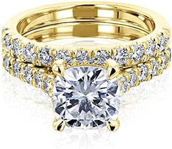 14K Rose Gold Clasp Lab Grown Diamond Engagement Ring, Cushion Cut Moissanite Gem, for Eco-Conscious Brides, Classic Design