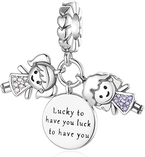 ChenYuTe 925 Sterling Silver Bracelet Necklace Pendant, Mother's Day Pendant, Travel Pendant, Birthday Charm, Jewelry Gift for Women Girls