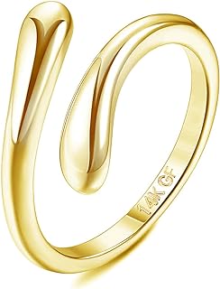 FASACCO 14k Gold Fillled Toe Rings for Women Hug CZ Triple Moonstone Snake Knot Simple Band Toe Rings Adjustable Toe Rings