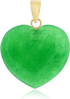 Beaux Bijoux Genuine Jade Pendants for Women - Natural Green Jade Good Luck Gemstone Pendants in 14k Gold - Unique Meaningful Jewelry Gifts for Women