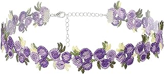 Sweet Handmade Colorful Daisy Flower Sunflower Leaf Pendant Clavicular Chain Adjustable Choker Necklace Friendship Elegant Jewelry for Women Girls