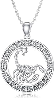 Diamond Scorpion Necklace for Women 925 Sterling Silver mit 12 Constellations Symbols Pendant Necklaces Diamond Jewelry Gifts for Women Mom Wife Girlfriend Daughter