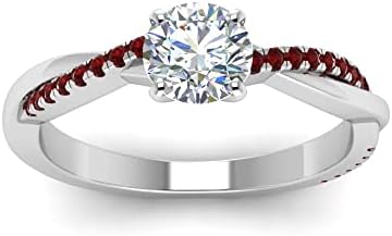 925 Sterling Silver Infinity Twist Ring with Created Blue Sapphire Round Shape Side Stones for Wedding, Valentine's Day, Promise Wear, Perfect for Girls and Women – Size US 4 to 12