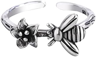 Wedding & Engagement Rings Perfect Ring Jewelry Bee Temperament Simple Personality Retro Gifts Flower Rings