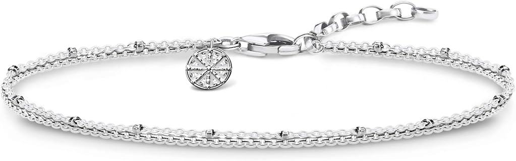 Thomas Sabo Charm-Armband aus 925er Sterlingsilber mit Karabinerverschluss und Standardgliederkette, perfekt für Damen und Herren zu besonderen Anlässen