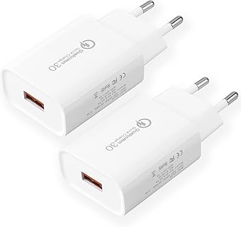 KAIMENGLONG Chargeur Téléphone Portable Universel 18W Quick Charge 3.0, Taille Compacte, Détection Intelligente et Sécurité Certifiée, pour Tous Vos Appareils