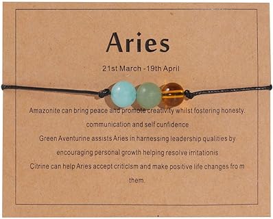 12Constellation Healing Natural Stone Bead Chakra Bracelet Women Men Girl Boy Teen Adjustable Braide String Rope Zodiac Crystal Cord Gemstone Bracelet Yoga Meditation Jewelry Gift