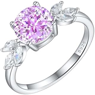 925 Sterling Silver Engagement Rings for Women White Gold Plated Cubic Zirconia Sapphire Angel Wedding Promise Rings Jewelry Gift for Women Wife