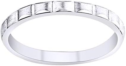 18k Solid Rose Gold AFFY Stacked Wedding Band - Elegant Engagement Ring for Women - Unique Nature-Inspired Design with Custom Sizing Options