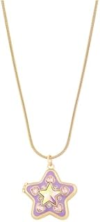 Kawaii Star Locket Pendant Gold Necklace for Women, Jewelry Accessories Romantic Cool Gifts for Her Women in Their 20s 30s