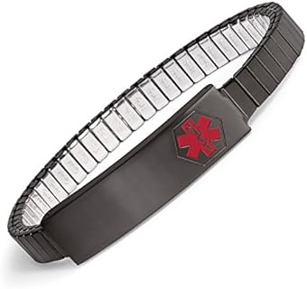 Speidel Women's Gold and Silver Medical ID Bracelet with Engravable Compartment Plaque - Stainless Steel with Lobster Claw Clasp and Twist-O-Flex Design