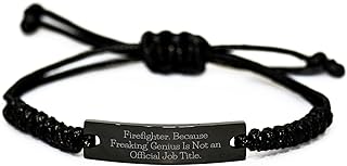 Firefighter Gifts for Mother's Day | Firefighter Rope Bracelet | Gifts from Daughter | Firefighter Mom Gifts | Funny Firefighter Gifts | Firefighter Jewelry | Sarcastic Firefighter Gifts