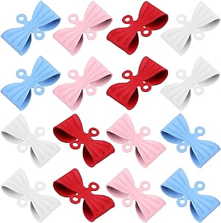 SEWACC Bowknot Connector Charms 40pcs Bow Link Charms Bowknot Pendants with Double Hole for DIY Jewelry Making