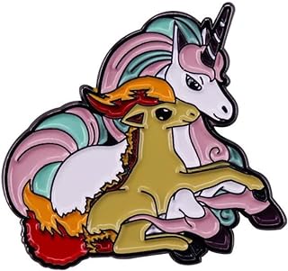 Cute Kawaii Rainbow Unicorn Horse and Enamel Brooch Pin Jeans Jacket Lapel Hard Metal Pins Brooches for Backpacks Badges Hats Bags