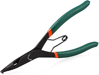 SPEEDWOX 9-inch Carbon Steel Nose Ring Hole Pliers with Black Oxide Finish, Ideal for Gear Operation & Transmissions, Ergonomically Designed, Iron/Green