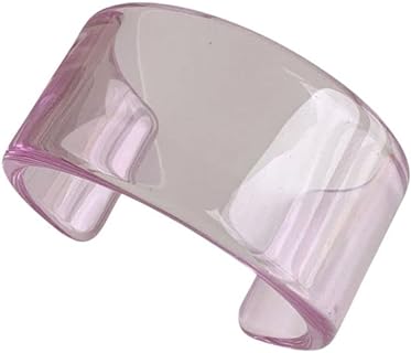 Fuqimanman2020 Acrylic Open Cuff Bangle Colorful Simple Geometric Transparent Resin Bracelet Jewelry