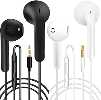 ZJXD In Ear Kopfhörer mit Kabel und Mikrofon, High-Definition-Klangqualität, 3,5mm Klinke, Geräuschabschirmung, ideal für Handy, Laptop und MP3 Player. Perfekt für unterwegs