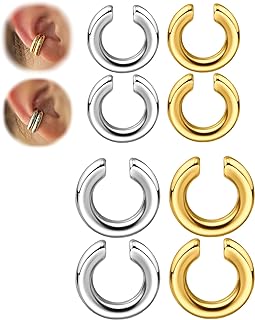 Chunky Ear Cuffs for Women Non Piercing Cartilage Earring Gold Oversized Fake Ear Cuffs for Women Large Ear Cuff Earrings for Women