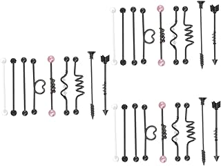 Adorainbow 27 Pcs Earrings Studs Upper Ear Cartilage Earrings Stud Earrings Industrial Earrings Industrial Piercing Nose Forward Helix Jewelry Ear Accessories Fashion Pole Stainless Steel