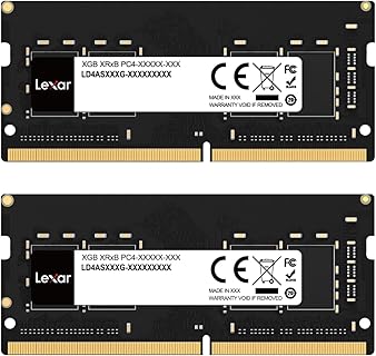 Memoria RAM Lexar DDR4 32GB (2x16GB) SODIMM de Alto Rendimiento, 3200 MHz, Compatibilidad Universal - Ideal para Portátiles y Ordenadores de Escritorio. Perfecta para Mejorar el Rendimiento