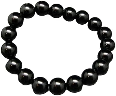 10mm Tibetan Tektite Rondelle Beaded Bracelet - Semi-Precious Gemstone Accessory for Men & Women - Elegant, Adjustable, No-Clasp Design, on Rope/Cord/Bead Chain - Ideal for Healing & Balance