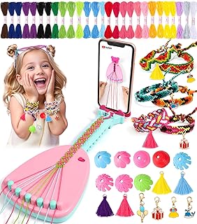 Ophy Kit Créatif de Bracelet d'Amitié pour Filles et Enfants, avec Support de Téléphone, 35 Fils, et 16 Décorations DIY, Taille Unique, Idéal pour Cadeaux d'Anniversaire ou Activités en Famille