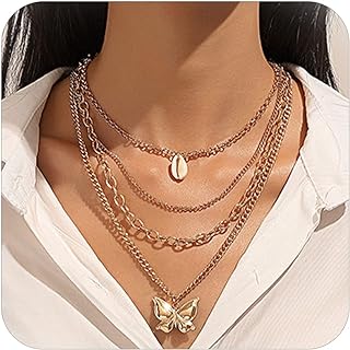 Shell Necklace for Women Boho Seashell Necklace Puka Shell Necklace Surfer Colorful Beaded Beach Necklace for Teen Girls Summer Outfits for Women