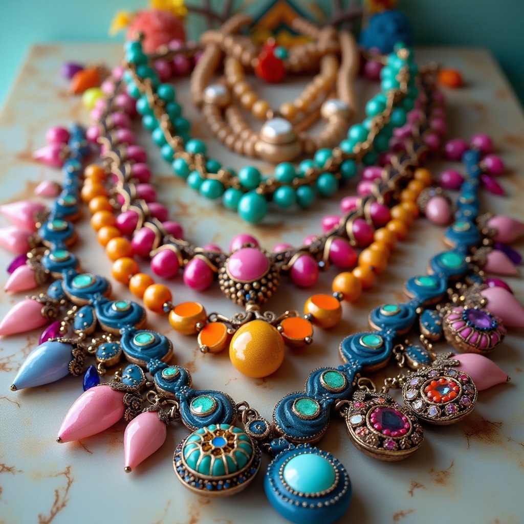 collier multicolore fantaisie