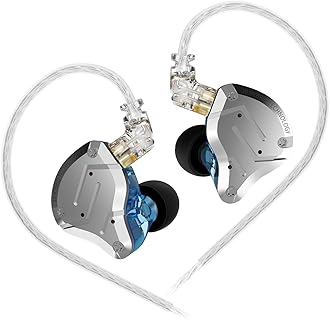 KINBOOFI KZ ZS10 Pro Anime-Kopfhörer mit 4BA- und 1DD-Treibern sowie abnehmbarem 2-poligem 0,75 mm Kabel, ideal für Musikliebhaber und Gaming, im Ohr 3,5 mm Klinke, blau