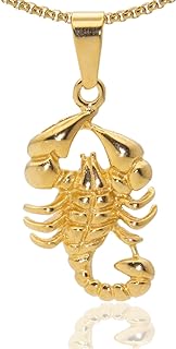 PEAS 18K Gold Plated Jewelry Scorpion Pendant Necklace