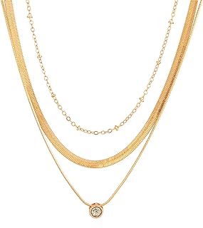 YBMYCM Dainty Layered Choker Necklaces Snake Chain Necklace Diamond Gold Choker Necklaces for Women Girls Gifts Jewelry