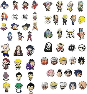 PORUTE 70 PCS Anime Charms for Clog Shoes and Bracelets - Fun Accessories for Halloween, Easter, Christmas, Birthdays, Kids & Adults.