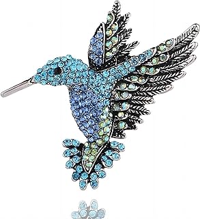 Hummingbird Gift for Women Girl Hummingbird Brooch Rhinestone Animal Pin Corsage Lapel Backpack Pin Christmas Anniversary Decorative Accessory Jewelry