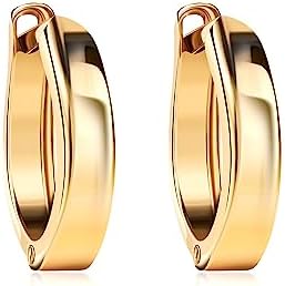 PORI JEWELERS 10K Solid Gold Plain High Polished Cute Round Huggies Hoop Earrings 3mmx12mm - Perfect For First Or Second Ear Hole