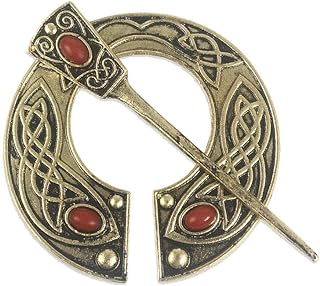 Vintage Viking Brooch Pin Lapel for Women Men Cloak Scarf Shawl Buckle Clasp Pin Brooches Penannular Brooch and Pin Sets Jewelry
