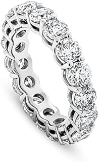 IGI Certified Lab Grown Diamond Eternity Ring in 14K Rose Gold for Women | FG-VS Quality Diamond | Full Eternity Design | Size 4