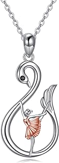 925 Sterling Silver Dancer Pendant Necklace with Cable Chain - Hypoallergenic Ballet-Themed Jewelry for Women and Girls - Elegant Gift for Dance Lovers