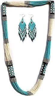 Native American Style Layered Beaded Necklace– Ukrainian beaded Necklace Native Handmade Seed Bead Necklace,Tribal ethnic beaded necklace
