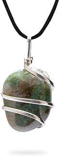 Ayana Crystals Handcrafted Bloodstone Necklace – Authentic Bloodstone Jewelry for Women, Ethically Sourced Bloodstone Crystals, Bloodstone Pendant, Aries/Pisces Birthstone