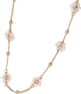 Cute Daisy Flower Beaded Choker Necklace White Daisy Necklaces for Women Summer Necklaces for Party Beach Gift's for Girls