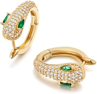 Gold Huggie Earrings Snake Hoop Earrings for Women14k Plated Twist Chuncky Studs Jewelry Gifts