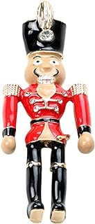 Didiseaon Women's Festive Nutcracker Brooch with Pin Clasp, Christmas Themed Metal Jewelry for Coats & Costumes, Durable Metal, Unique Cartoon Design, 2.46cm x 2.5cm