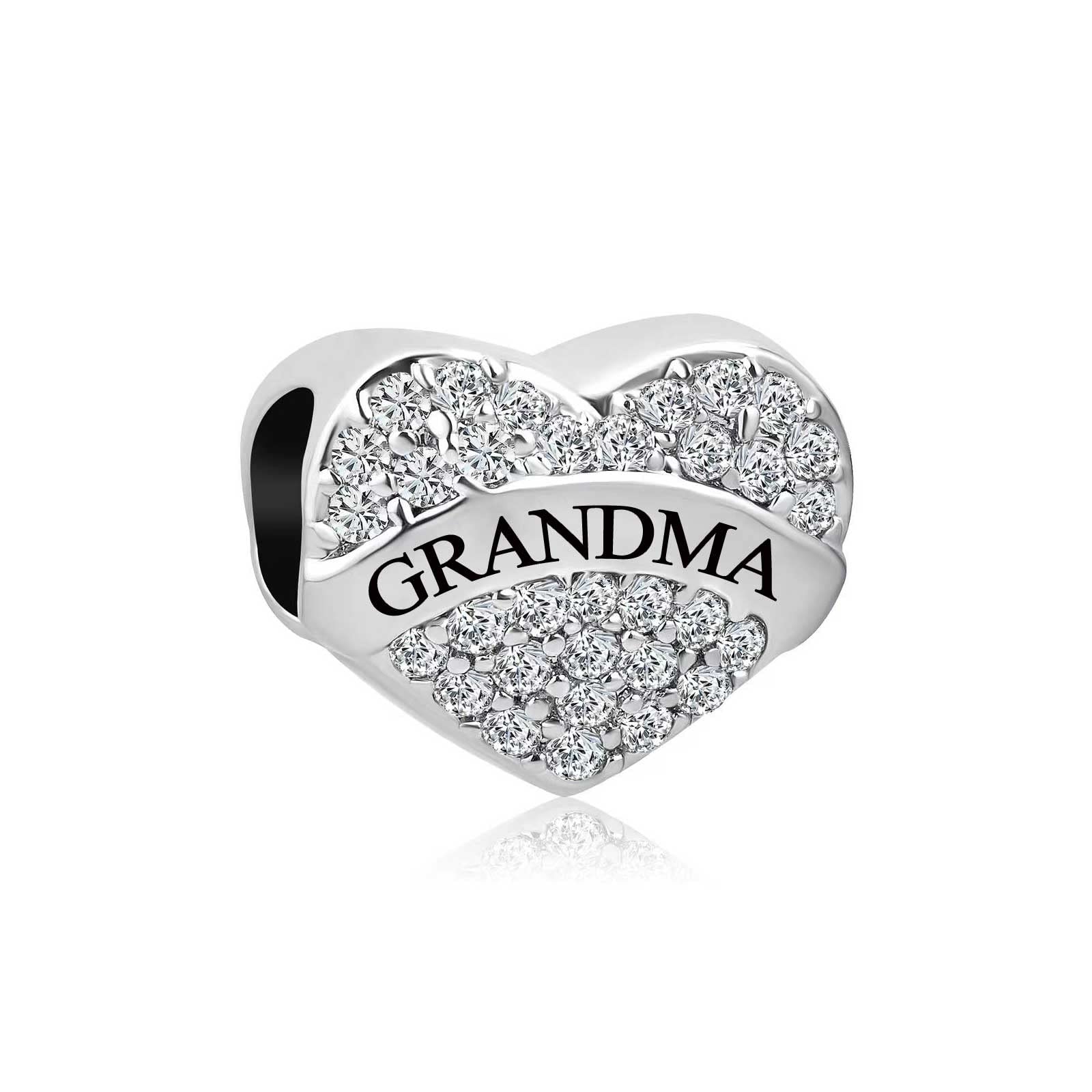 Women Love Sparkling Charm Compatible with Pandora Bracelets Shining Diamond Clear CZ Bead Aunt Niece Nephew Cousin Mom Sister Birthday Anniversary