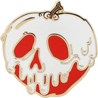 Classic Poison Apple Pin | No Gemstone | Ideal for Evil Queen Fans | Halloween Design