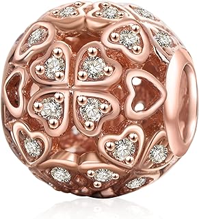 JORLLA 925 Sterling Silver Butterfly Love Heart Space Charms for Bracelet Necklace Valentine Mother's Day Jewelry Gift for Womens Girls…