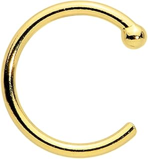 Delicately Crafted 14k Yellow Gold Tiny Nose Ring Hoop from Body Candy - Extra Small Diameter for Minimalist Elegance - Handmade in the USA