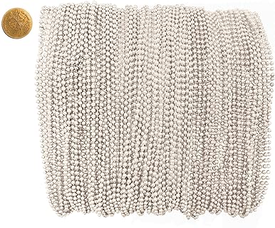 THE MARDI GRAS KREWE 33-inch Mardi Gras Bead Necklaces in Pearl White Plastic with Genuine New Orleans Doubloon Design, Pack of 144