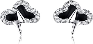 Horseshoe/Lightning/Lily of the Valley Earrings Sterling Silver Lightning/Lily of the ValleyStud Earrings Lightning Jewelry Gifts for Women Girls