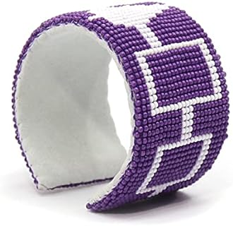 Southwestern Native Style Seed Beads Beaded Hard Cuff Bracelet